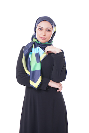 Riyadh Heejab - Aiyla Green & Blue